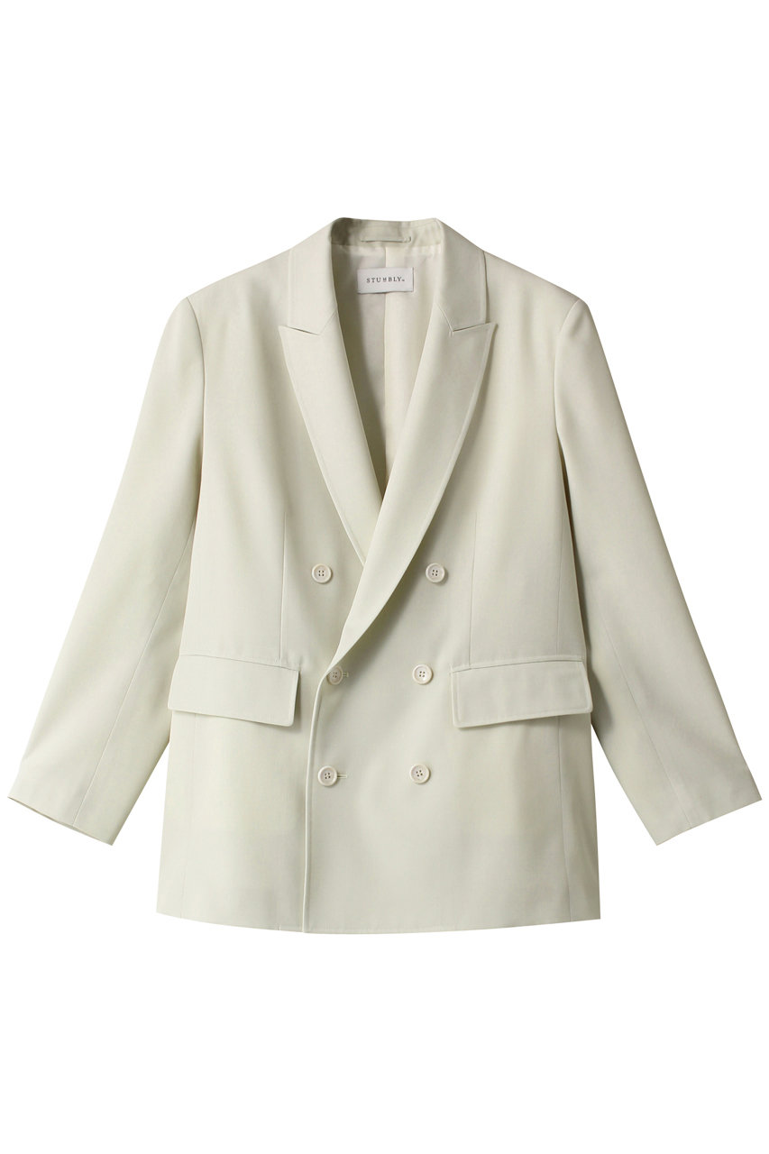 ヒューエルミュージアム/hueLe Museumの【STUMBLY】 Double Breasted Jacket(ライトグリーン/5354150001)