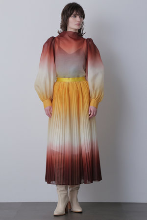 ヒューエルミュージアム/hueLe Museumの【STUMBLY】Bottleneck Volume Sleeve Blouse(110400/110403)