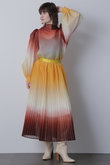 【STUMBLY】Pleated Maxi Flare Skirt