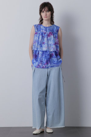 ヒューエルミュージアム/hueLe Museumの【STUMBLY】Gradation Dyed Organdy Blouse(110400/110401)