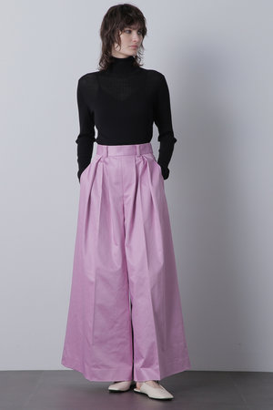 ヒューエルミュージアム/hueLe Museumの【hLM】レザーライクサテンパンツ(110600/110601)