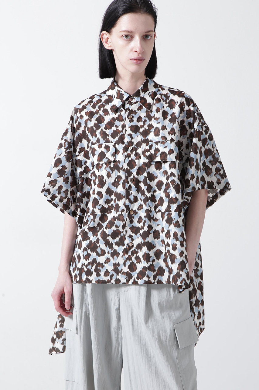 ヒューエルミュージアム/hueLe Museumの【STUMBLY】Printed Military Shirts(ブルー/5355110405)