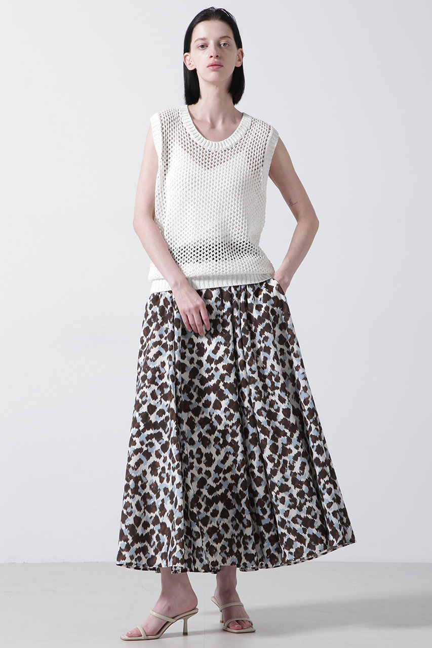 ヒューエルミュージアム/hueLe Museumの【STUMBLY】Printed Flare Skirt(ブルー/5355120405)