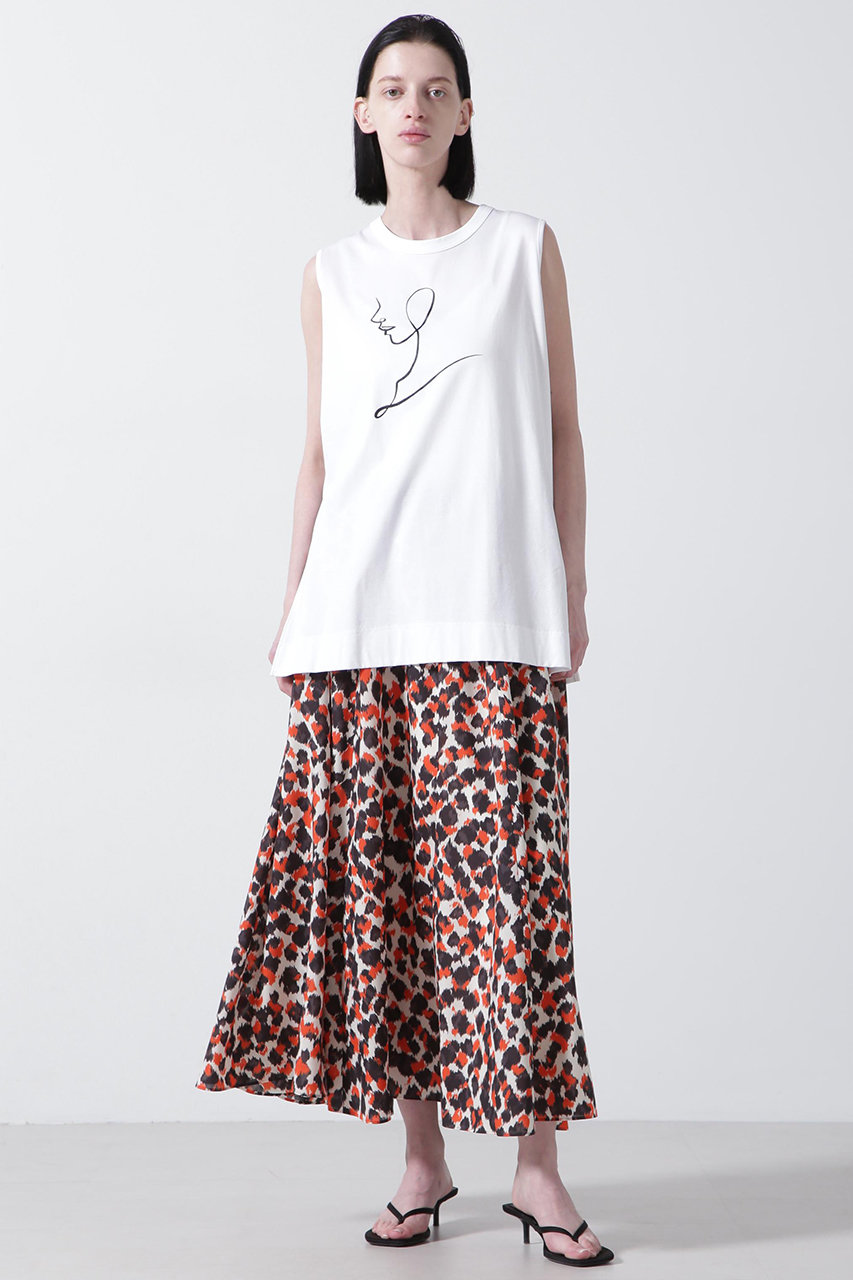 【STUMBLY】Printed Flare Skirt