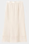 【STUMBLY】Sheer Satin Combi Skirt ヒューエルミュージアム/hueLe Museum