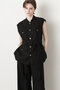 【STUMBLY】Belted Sleeveless Jacket ヒューエルミュージアム/hueLe Museum ブラック