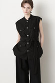 【STUMBLY】Belted Sleeveless Jacket
