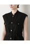 【STUMBLY】Belted Sleeveless Jacket ヒューエルミュージアム/hueLe Museum