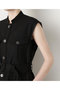 【STUMBLY】Belted Sleeveless Jacket ヒューエルミュージアム/hueLe Museum