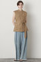 【STUMBLY】Belted Sleeveless Jacket ヒューエルミュージアム/hueLe Museum