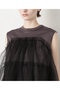 【STUMBLY】Tulle Combination Tops ヒューエルミュージアム/hueLe Museum