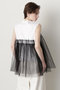 【STUMBLY】Tulle Combination Tops ヒューエルミュージアム/hueLe Museum ホワイト