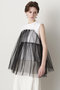 【STUMBLY】Tulle Combination Tops ヒューエルミュージアム/hueLe Museum