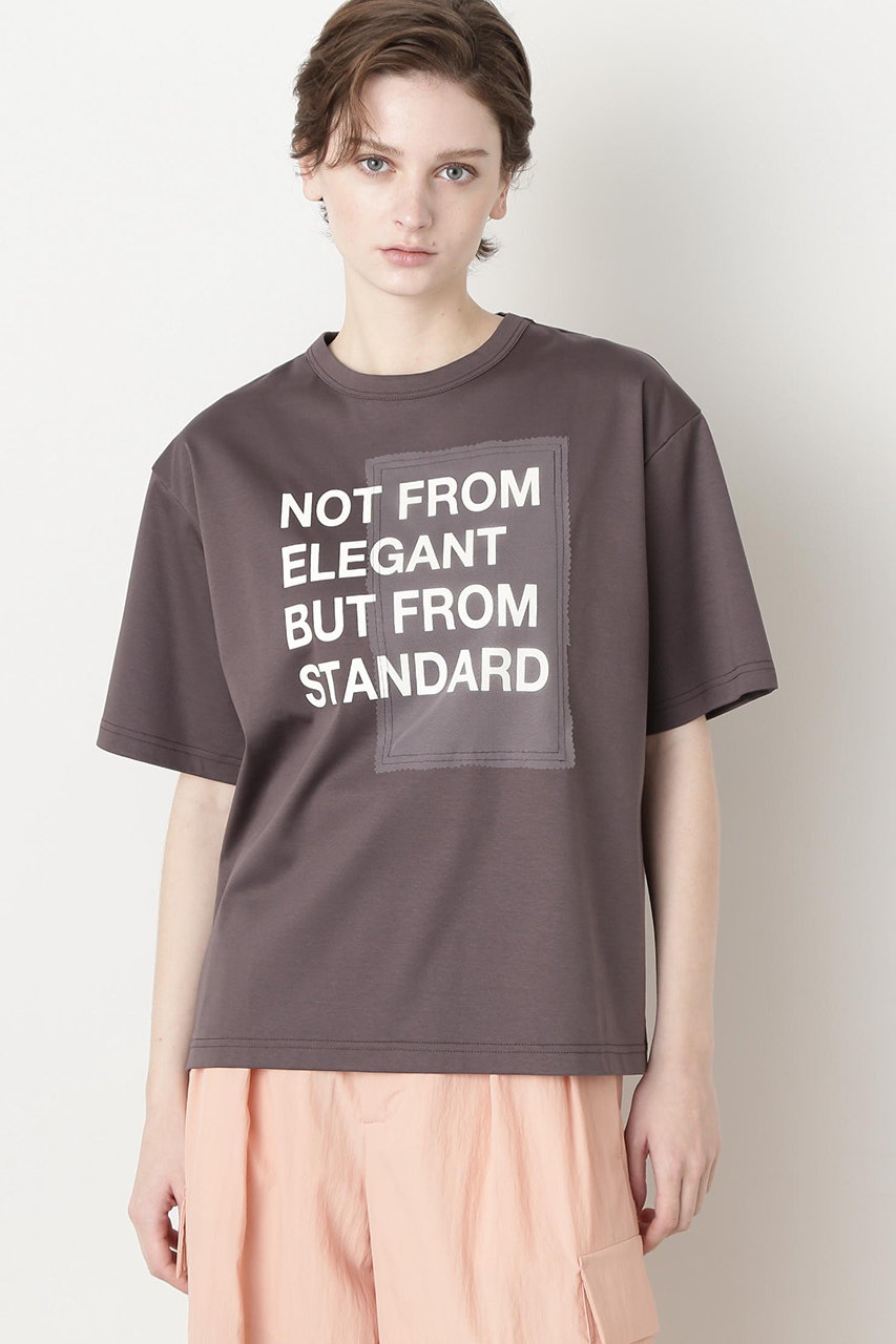 hueLe Museum 【STUMBLY】Printed T-shirts (グレー, Ｆ) ヒューエルミュージアム ELLE SHOP