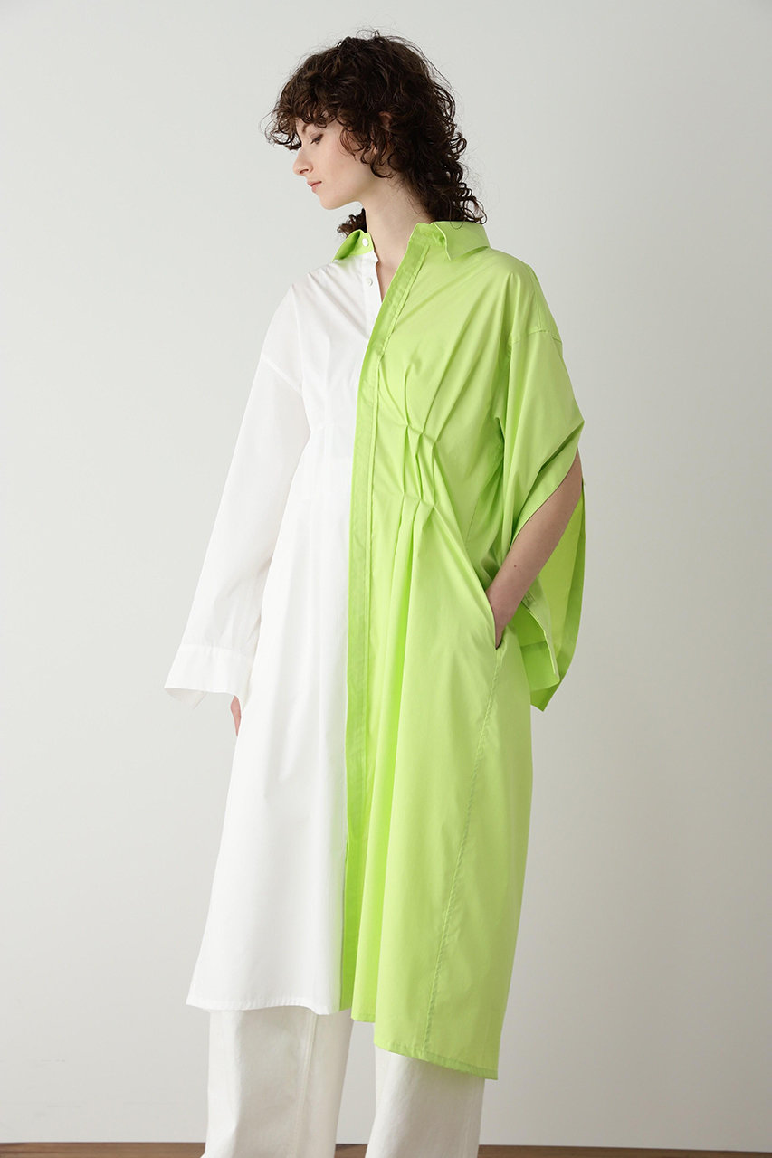 hueLe Museum 【STUMBLY】 Front Tuck Shirt Dress (イエロー, ３６) ヒューエルミュージアム ELLE SHOP