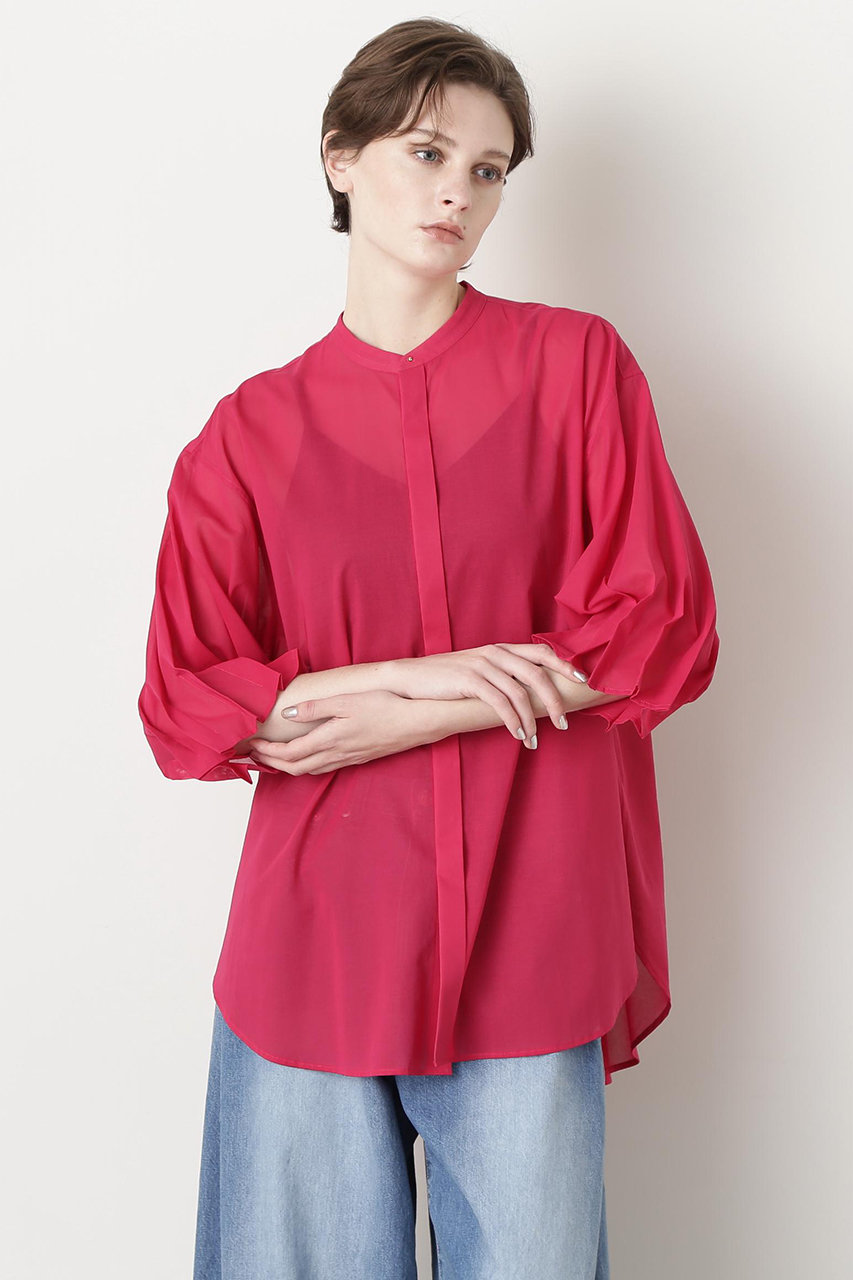 ヒューエルミュージアム/hueLe Museumの【STUMBLY】Tuck Sleeve Shirt(ピンク/5355110004)
