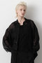 【STUMBLY】Sheer Organdy Jean Jaket ヒューエルミュージアム/hueLe Museum ブラック