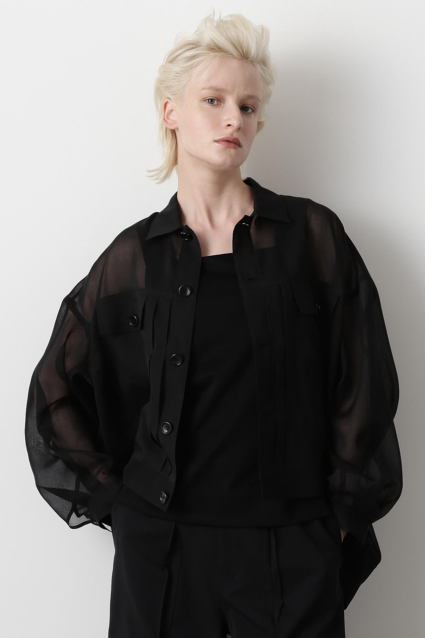 hueLe Museum 【STUMBLY】Sheer Organdy Jean Jaket (ブラック, 36) ヒューエルミュージアム ELLE SHOP hueLe Museum 【STUMBLY】Sheer Organdy Jean Jaket (ブラック, 36) ヒューエルミュージアム ELLE SHOP