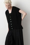 【STUMBLY】Sleeveless Cardigan ヒューエルミュージアム/hueLe Museum ブラック