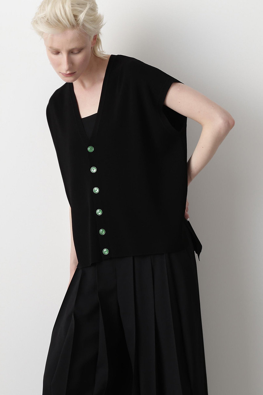 ヒューエルミュージアム/hueLe Museumの【STUMBLY】Sleeveless Cardigan(ブラック/5355270613)