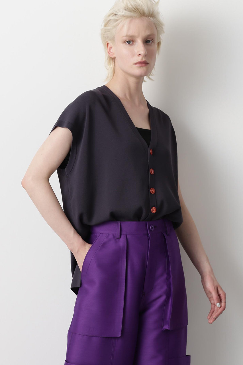 【STUMBLY】Sleeveless Cardigan
