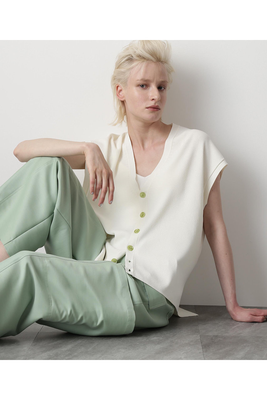 ヒューエルミュージアム/hueLe Museumの【STUMBLY】Sleeveless Cardigan(ホワイト/5355270613)