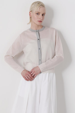 ヒューエルミュージアム/hueLe Museumの【hLM】シアーニットカーディガン(110300/110303)