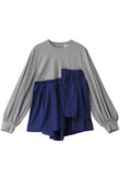 【STUMBLY】Taffeta Combination Pullover