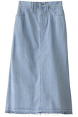 【STUMBLY】Denim Back Peplum Skirt