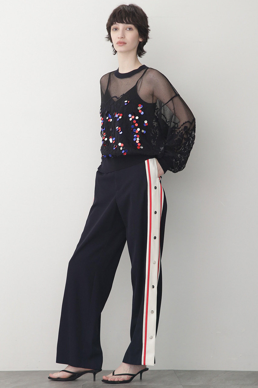 ヒューエルミュージアム/hueLe Museumの【STUMBLY】Side Line Combination Pants(ネイビー/5355130005)