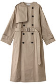【STUMBLY】No Collar Trench Coat