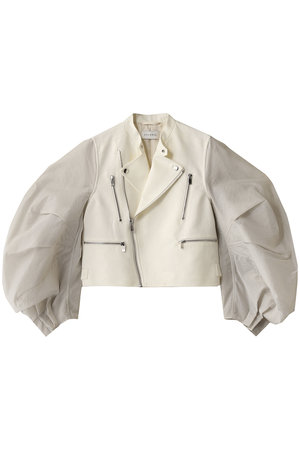 ヒューエルミュージアム/hueLe Museumの【STUMBLY】Sheer Sleeve  Riders Jacket(110800/110801)