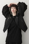【STUMBLY】Sheer Sleeve  Riders Jacket ヒューエルミュージアム/hueLe Museum ブラック