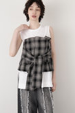 【STUMBLY】Yarn Dyed Side Zip Bustier