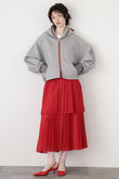 【STUMBLY】Pleats Combination Skirt