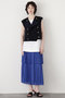 【STUMBLY】Pleats Combination Skirt ヒューエルミュージアム/hueLe Museum ブルー