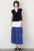 【STUMBLY】Pleats Combination Skirt