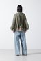 【STUMBLY】Lace Combi Sheer Sleeve MA-1 ヒューエルミュージアム/hueLe Museum