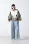 【STUMBLY】Lace Combi Sheer Sleeve MA-1 ヒューエルミュージアム/hueLe Museum