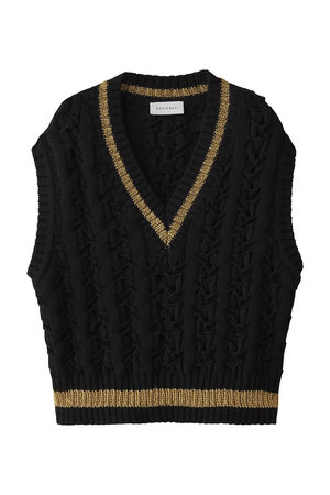 ヒューエルミュージアム/hueLe Museumの【STUMBLY】Bulky Tilden Knit Vest(110300/110301)