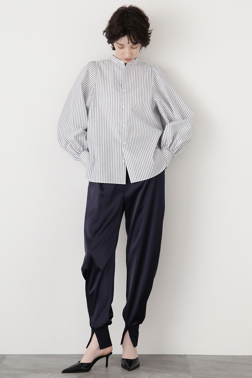 hueLe Museum 【STUMBLY】Curvy Jogger Satin Pants (ネイビー, 36) ヒューエルミュージアム ELLE SHOP hueLe Museum 【STUMBLY】Curvy Jogger Satin Pants (ネイビー, 36) ヒューエルミュージアム ELLE SHOP
