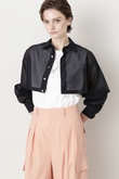 【STUMBLY】Sheer Cropped  Shirt