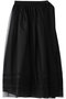 【STUMBLY】Tulle/Organdy Layered Skirt ヒューエルミュージアム/hueLe Museum ブラック