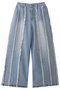 【STUMBLY】Fringe Combination Denim ヒューエルミュージアム/hueLe Museum ブルー