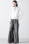 【STUMBLY】Fringe Combination Denim ヒューエルミュージアム/hueLe Museum ブラック