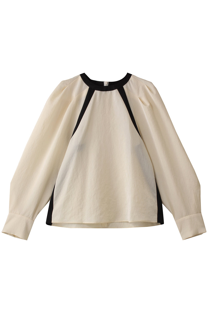 ヒューエルミュージアム/hueLe Museumの【hLM】ヴィンテージサテンバイカラーブラウス(ホワイト/7505110403)