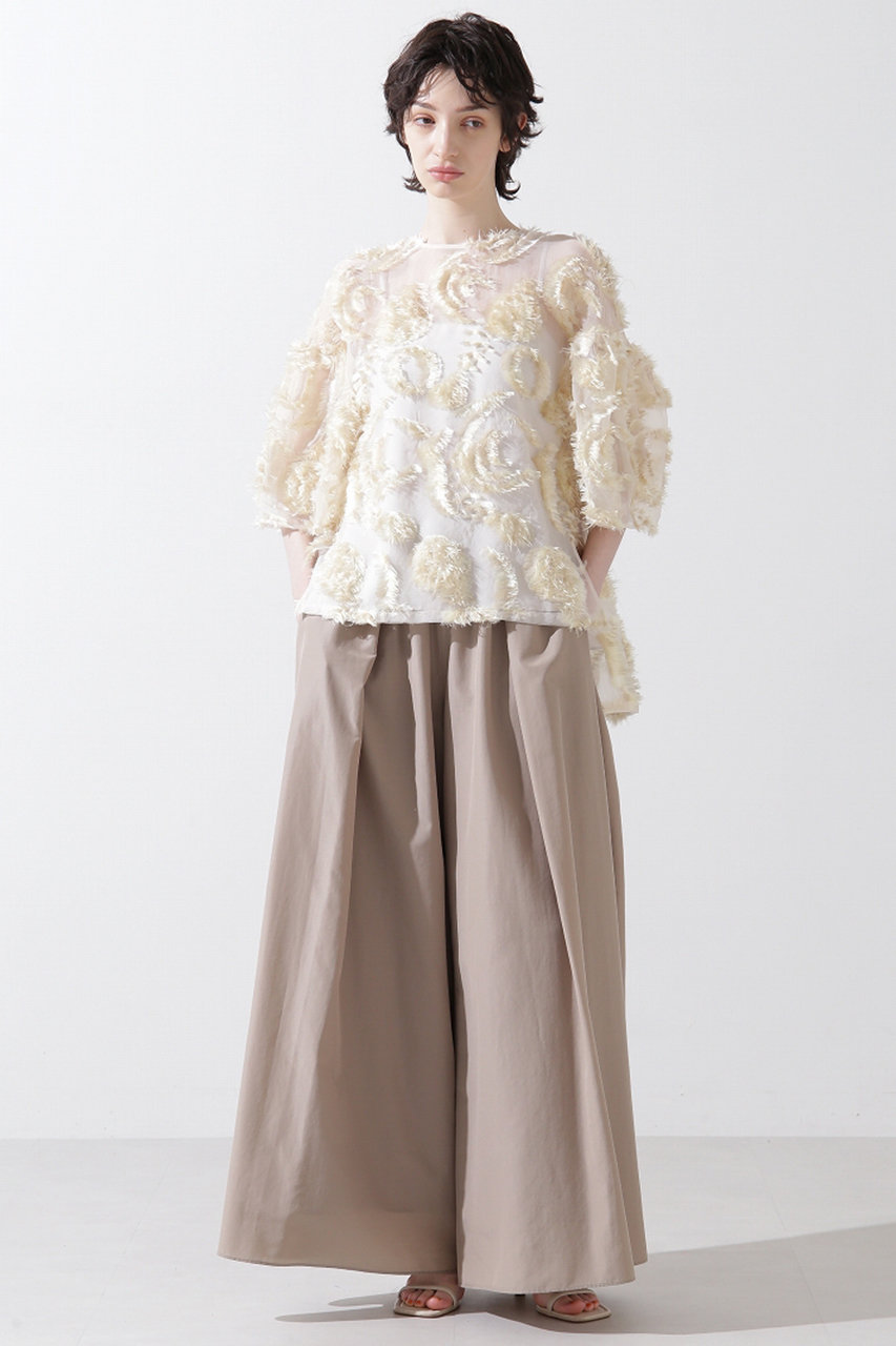 machatt シアージャガードトップス　ライトベージュ 新品】machatt マチャット シアー ジャガードトップス ライト