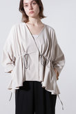 【hLM】ドローストリングギャザーブラウス