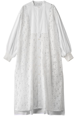 ヒューエルミュージアム/hueLe Museumの【STUMBLY】Lace Combi Shirt Dress(110500/110502)