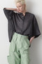 【STUMBLY】Volume Sleeve Shirts ヒューエルミュージアム/hueLe Museum グレー